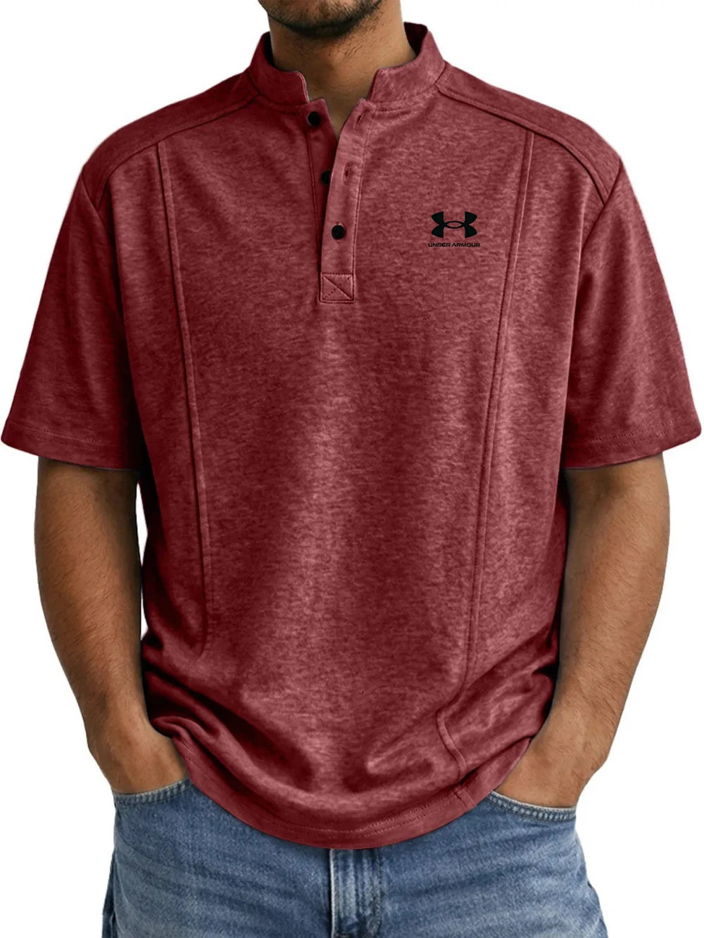 Wrinkle-Resistant Cotton Henley