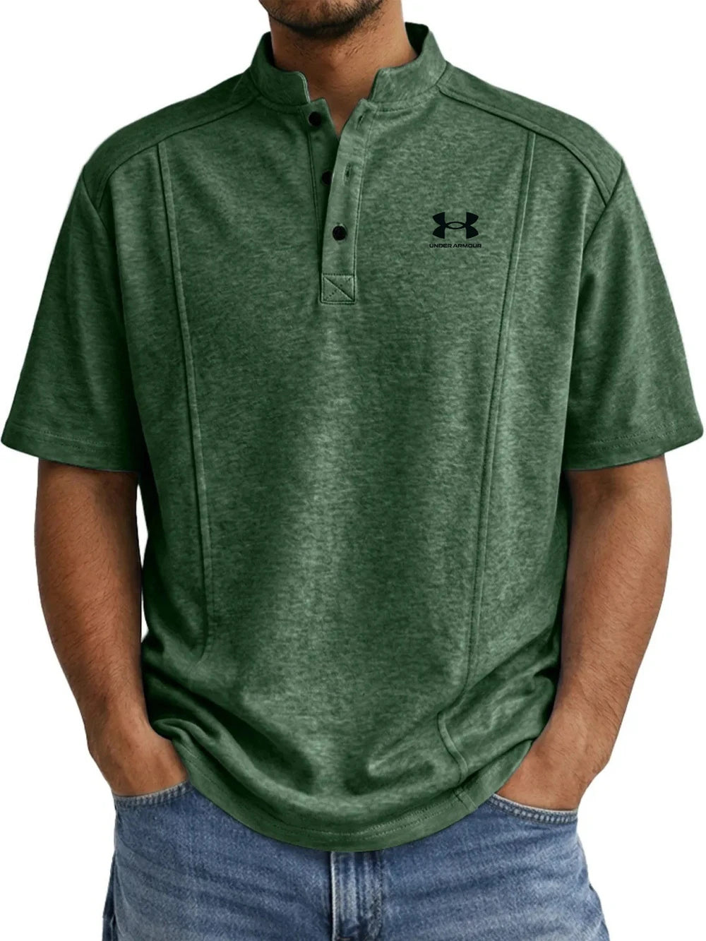 Wrinkle-Resistant Cotton Henley