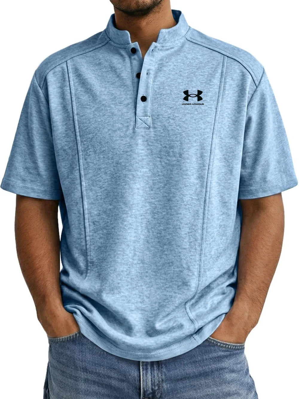 Wrinkle-Resistant Cotton Henley