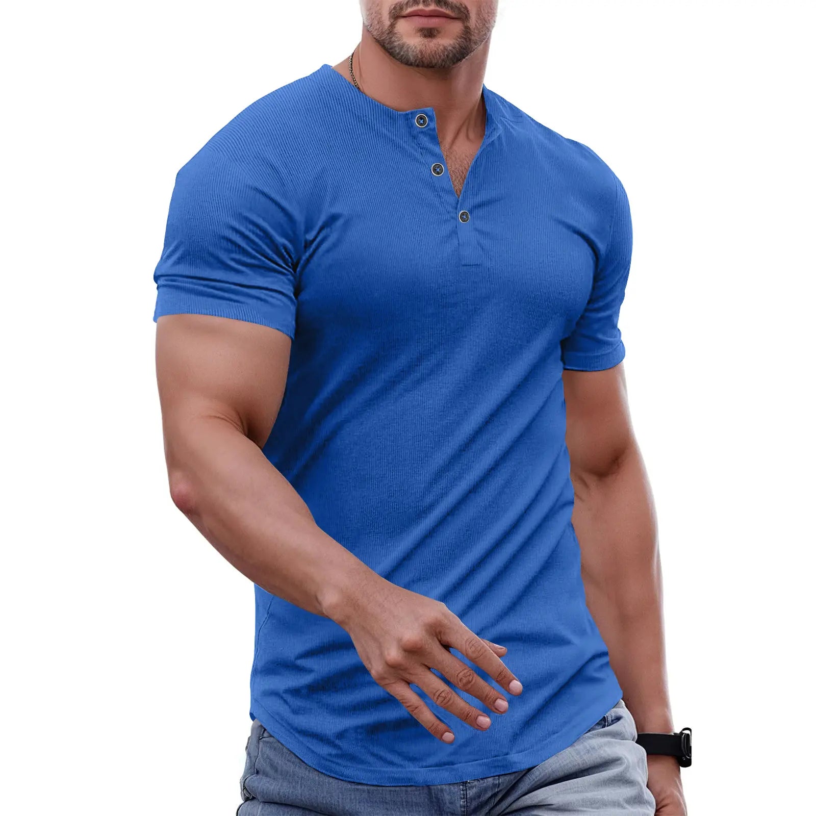 Comfortable and casual Henry T-shirt