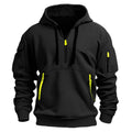 Zippered Multi-Pocket Sports Hoodie