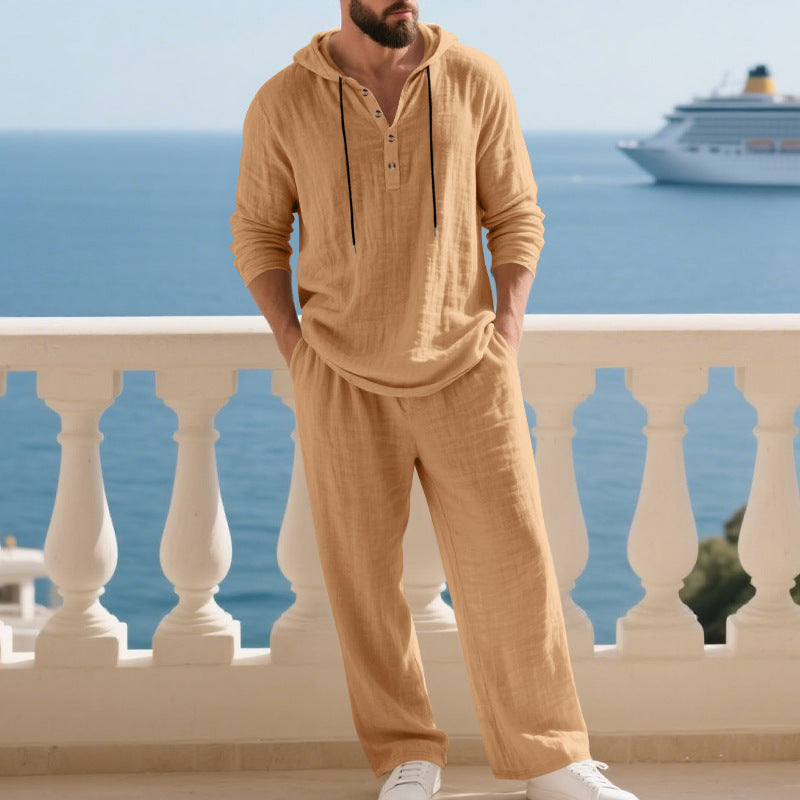 Linen Casual Long Tracksuit