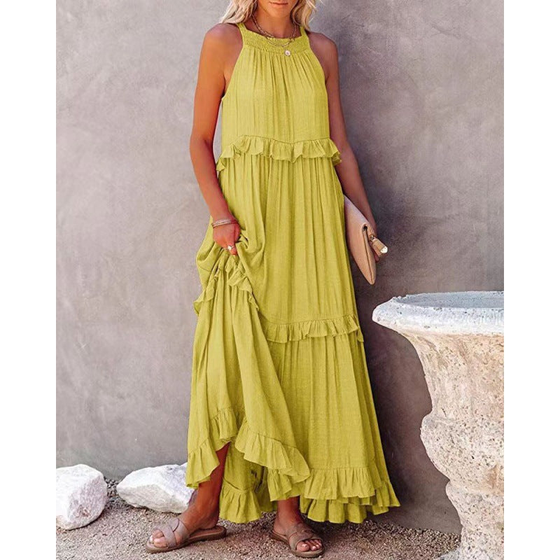 New elegant long floor-length cake dress