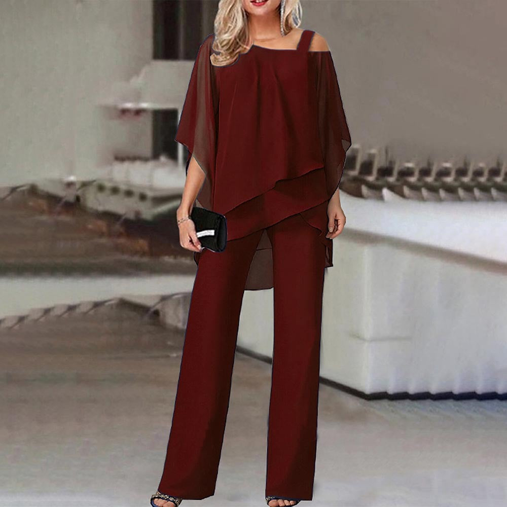 Summer Fashion Chiffon Two-Piece Set