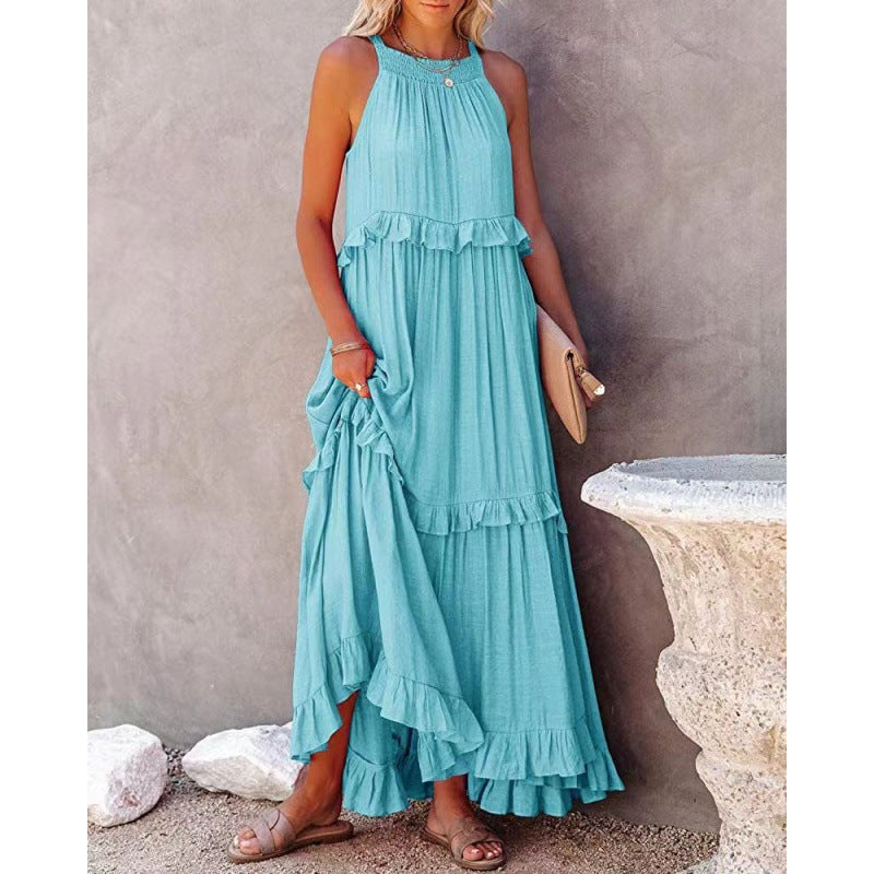 New elegant long floor-length cake dress