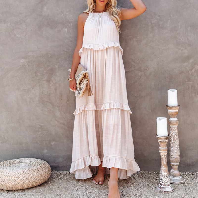 New elegant long floor-length cake dress