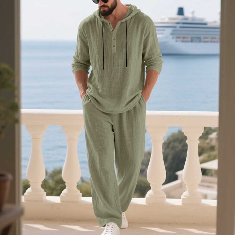 Linen Casual Long Tracksuit
