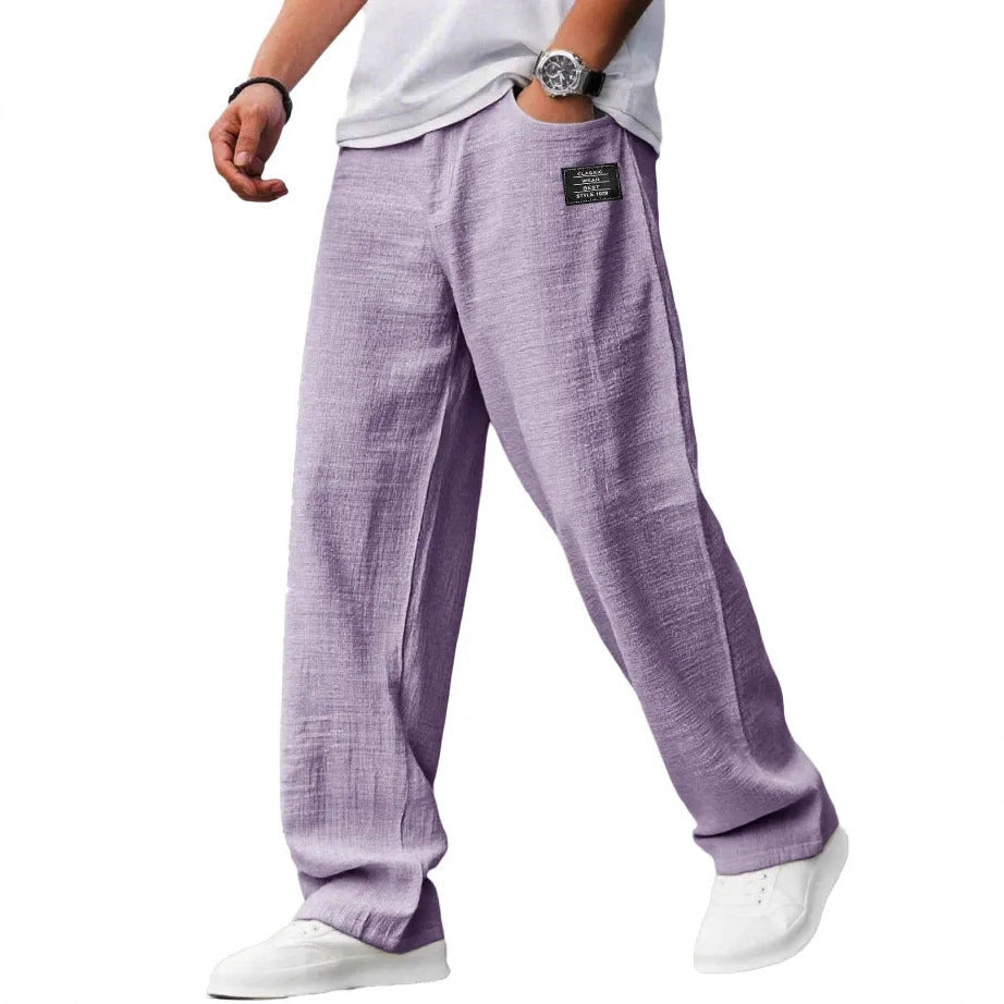 Summer Thin Loose Bamboo Linen Trousers