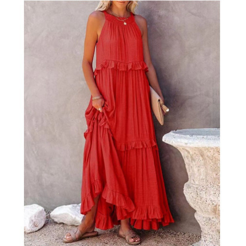 New elegant long floor-length cake dress