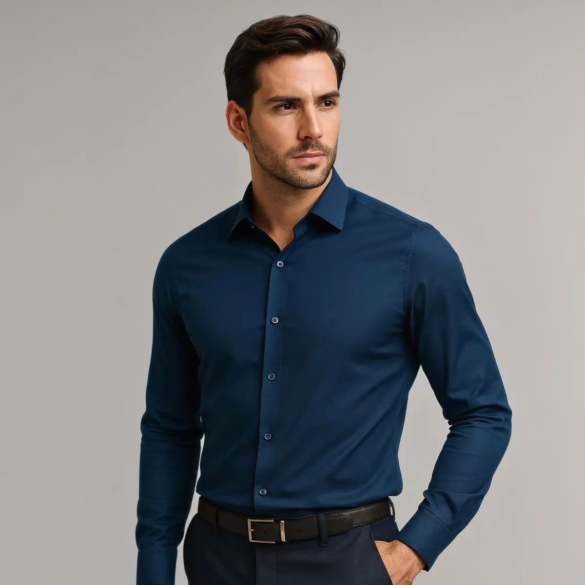 Slim-fit stretch shirt