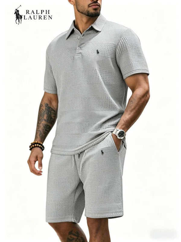 Everyday Waffle Polo Shirt Set