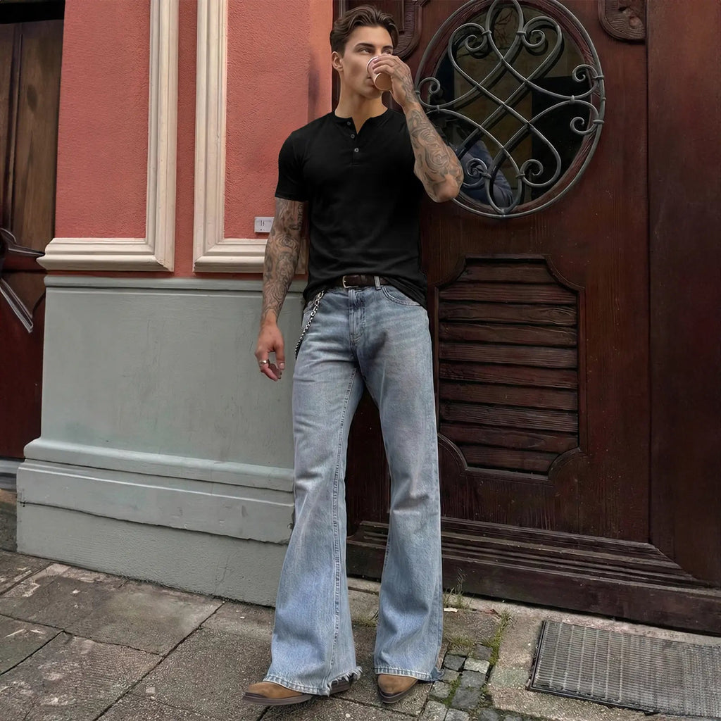 Comfortable and casual Henry T-shirt