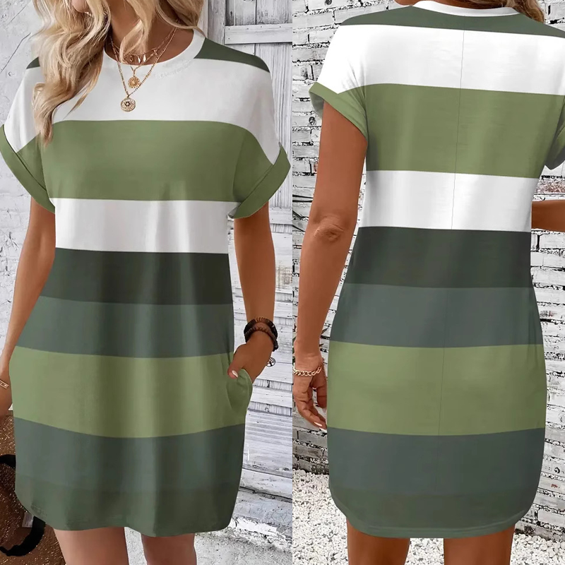 New casual round neck dress