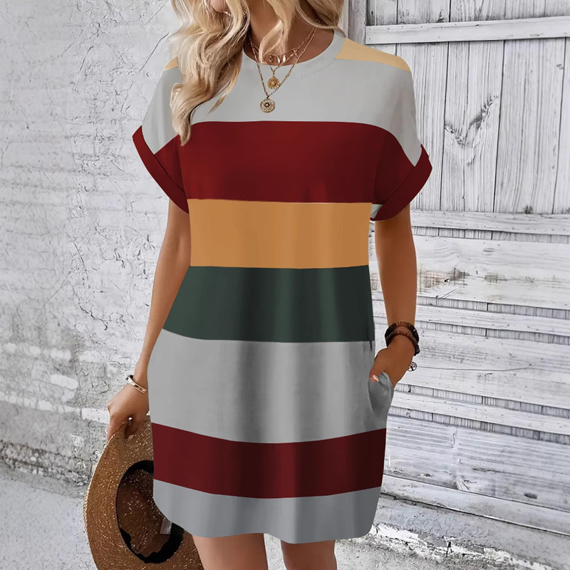 New casual round neck dress